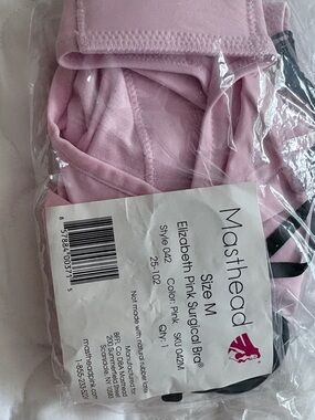 Masthead Elizabeth Pink Surgical Bra - Size M